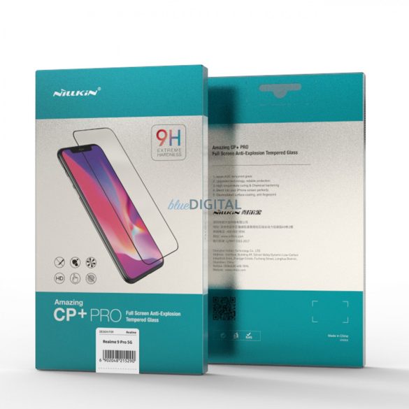 Nillkin CP + PRO ultra-vékony, teljes képernyős edzett üvegfólia 0,2 mm-es 9H Realme 9 Pro fekete