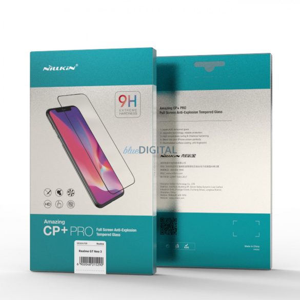 Nillkin CP + PRO ultra-vékony, teljes képernyős edzett üvegfólia 0,2 mm-es 9H Realme GT Neo 3 fekete