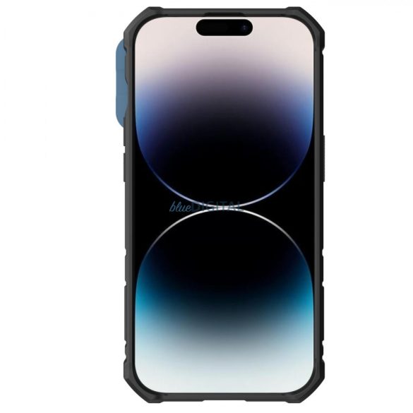 Nillkin CamShield Armor Pro tok iPhone 14 Pro Armor tok kamerával tok gyűrűs állvánnyal Kék