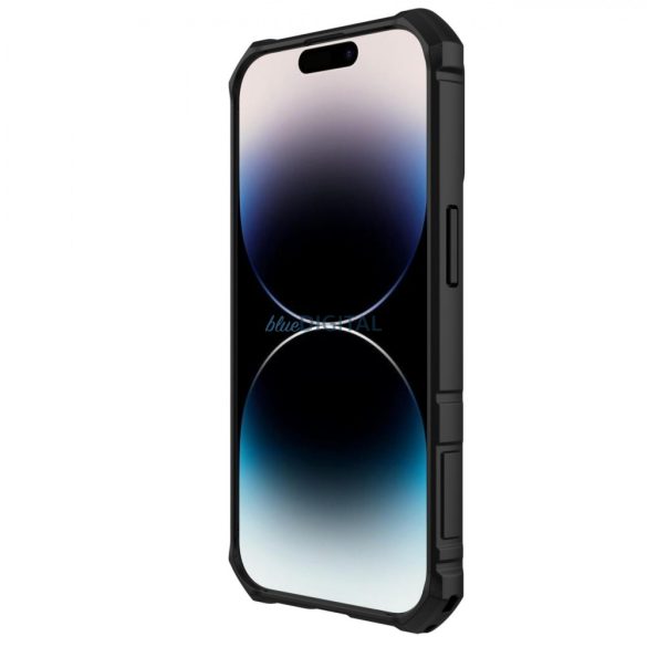 Nillkin CamShield Armor Pro tok iPhone 14 Pro Armor tok kamerával tok gyűrűs állvánnyal Kék