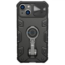   Nillkin CamShield Armor Pro tok iPhone 14 Plus Armor tok kameravédővel gyűrűs állvánnyal Fekete