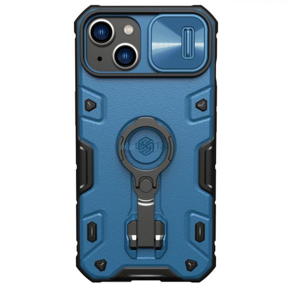 Nillkin CamShield Armor Pro tok iPhone 14 Plus Armor tok kameravédővel gyűrűs állvánnyal Kék