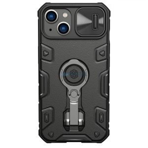 Nillkin CamShield Armor Pro mágneses tok iPhone 14 Plus MagSafe Armor tok állvány gyűrű fekete