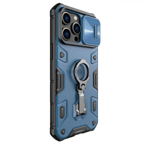 Nillkin CamShield Armor Pro mágneses tok iPhone 14 Pro Max mágneses MagSafe védőtok kameravédővel kék