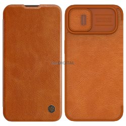 Nillkin Qin Pro bőr tok iPhone 14 Plus 6.7 2022 barna