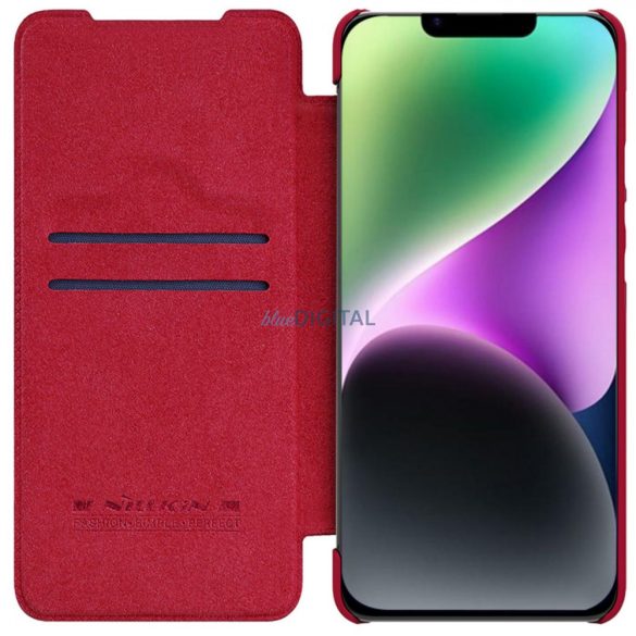 Nillkin Qin Pro bőr tok iPhone 14 Plus 6.7 2022 piros