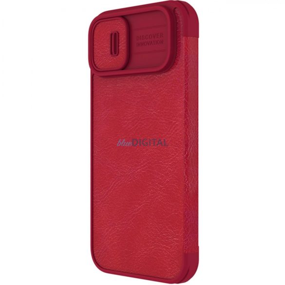 Nillkin Qin Pro bőr tok iPhone 14 Plus 6.7 2022 piros
