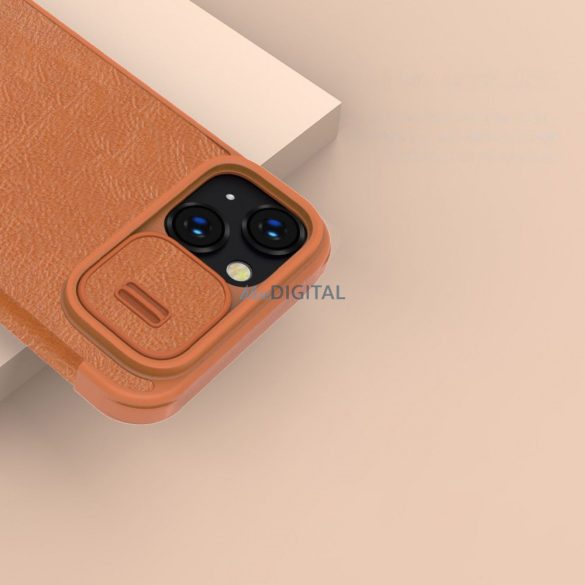 Nillkin Qin Pro bőr tok iPhone 14 Plus 6.7 2022 kék