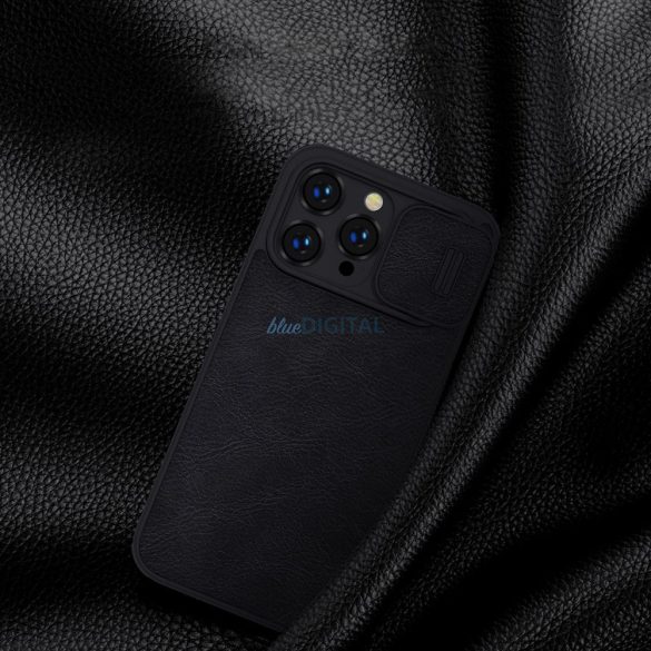 Nillkin Qin Pro bőr tok iPhone 14 Pro Max 6.7 2022 fekete