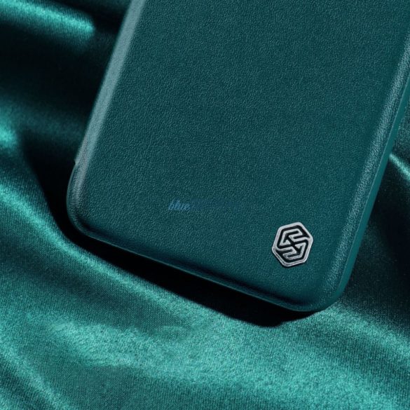 Nillkin Qin Pro bőr tok - sima bőr iPhone 14 6.1 2022 túláradó zöld