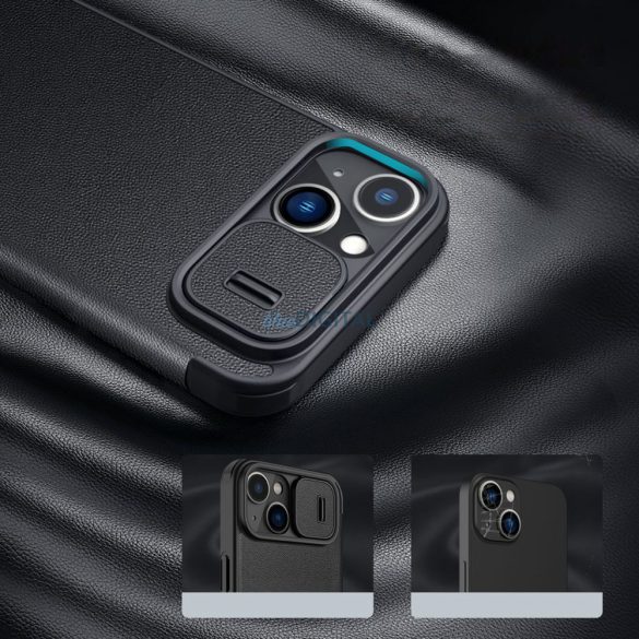 Nillkin Qin Qin Cloth Pro Case Case tok iPhone 14 kamera védő Holster Cover Cover Flip Case kék