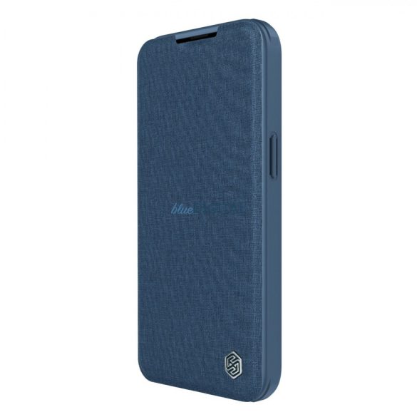 Nillkin Qin Qin Cloth Pro Case tok iPhone 14 Pro kamera védő tok Flip Case kék