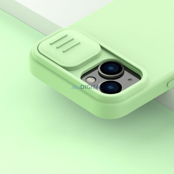 Nillkin CamShield Silky szilikon tok iPhone 14 Plus 6.7 2022 menta zöld
