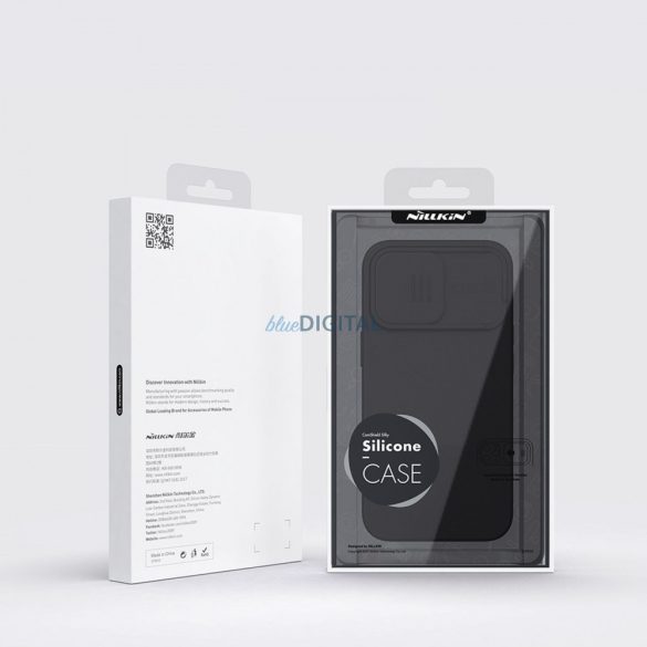 Nillkin CamShield Silky szilikon tok iPhone 14 Pro Max 6.7 2022 Klasszikus fekete