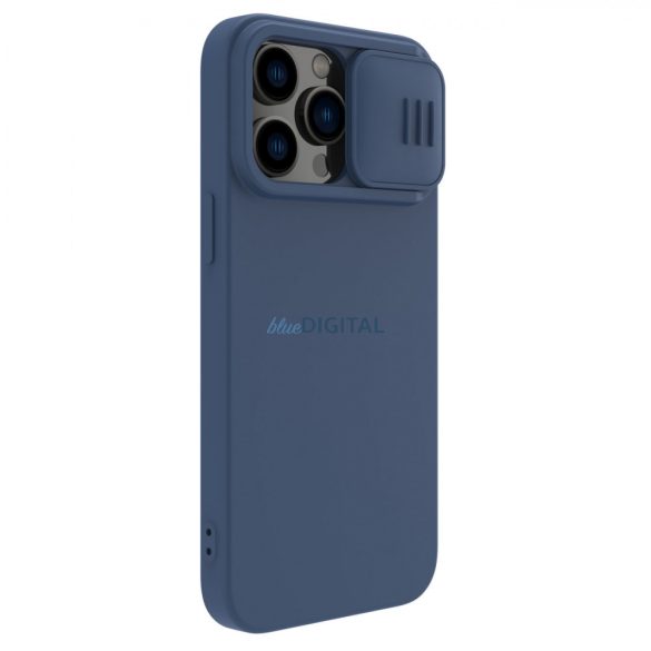 Nillkin CamShield Silky szilikon tok iPhone 14 Pro Max szilikon tok kameravédővel kék