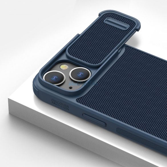 Nillkin Textured S tok iPhone 14 Pro Max Armor tok kameravédővel sötétzöld