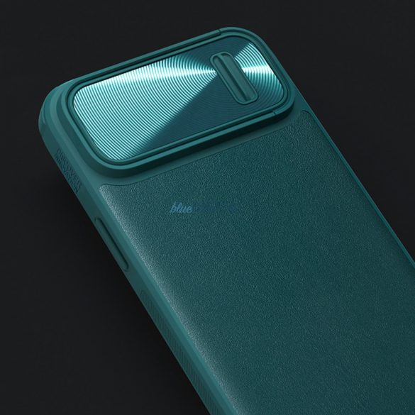 Nillkin CamShield bőr tok S tok iPhone 14 Pro tok kameravédővel kék