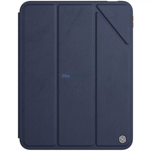 Nillkin Bevel Leather Case iPad 10.9 2022 (10 gen.) intelligens flipes bőr tok állvánnyal kék