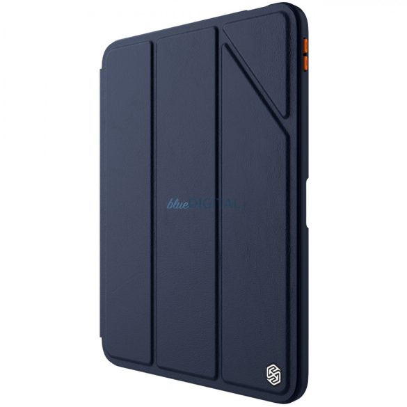 Nillkin Bevel Leather Case iPad 10.9 2022 (10 gen.) intelligens flipes bőr tok állvánnyal kék