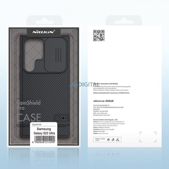 Nillkin CamShield Pro Case Samsung Galaxy S23 Ultra tok kameravédővel fekete