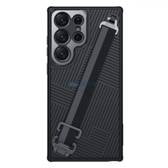 Nillkin Strap Case Samsung Galaxy S23 Ultra Armored tok csuklópánttal fekete színben