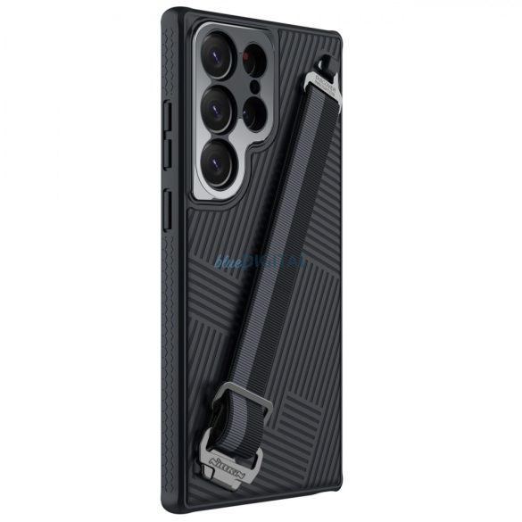 Nillkin Strap Case Samsung Galaxy S23 Ultra Armored tok csuklópánttal fekete színben