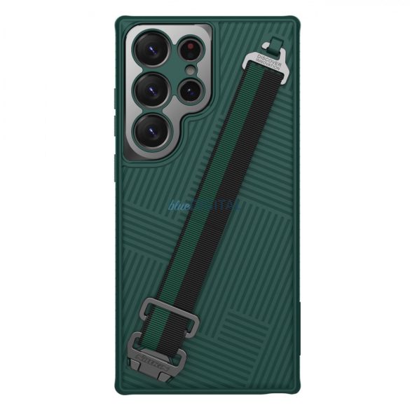 Nillkin Strap Case Samsung Galaxy S23 Ultra Armored tok csuklópánttal zöld színben