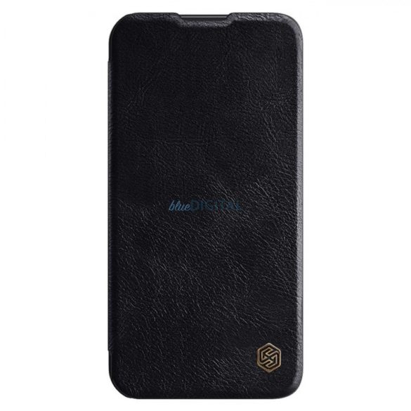 Nillkin Qin Leather Pro Case Samsung Galaxy S23+ flipes tok elcsúsztatható kameravédővel fekete