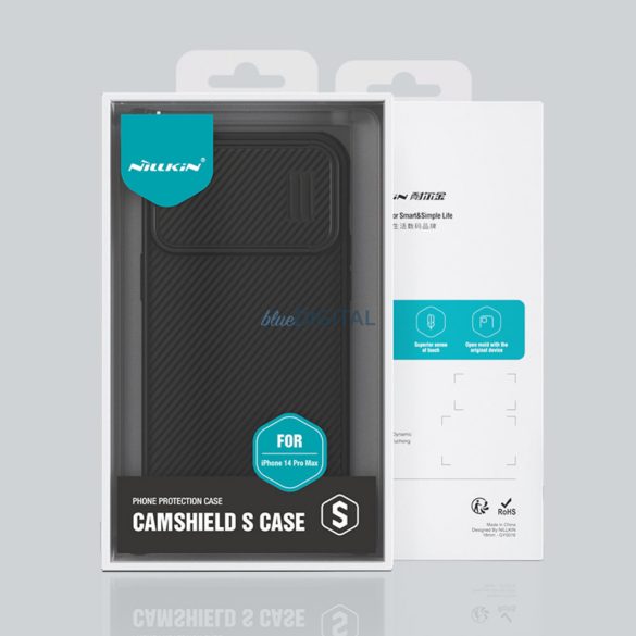 Nillkin CamShield S Case iPhone 14 Pro Max Armor tok kameravédővel kék