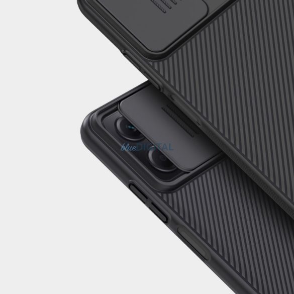 Nillkin CamShield Case Xiaomi Redmi Note 12 5G / Poco X5 5G kameravédővel fekete tok