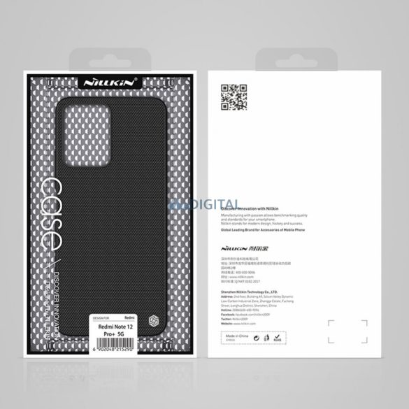 Nillkin Textured Case Xiaomi Redmi Note 12 Pro+ megerősített nejlon borítás fekete tok