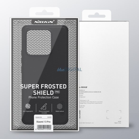 Nillkin Super Frosted Shield Pro tok Xiaomi 13 Pro páncélozott tok + telefon állvány fekete