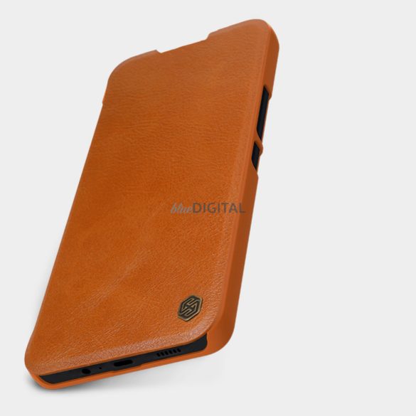 Nillkin Qin LEATHER Case LEATHER Case LEATHER Case pénztárcával barna tok