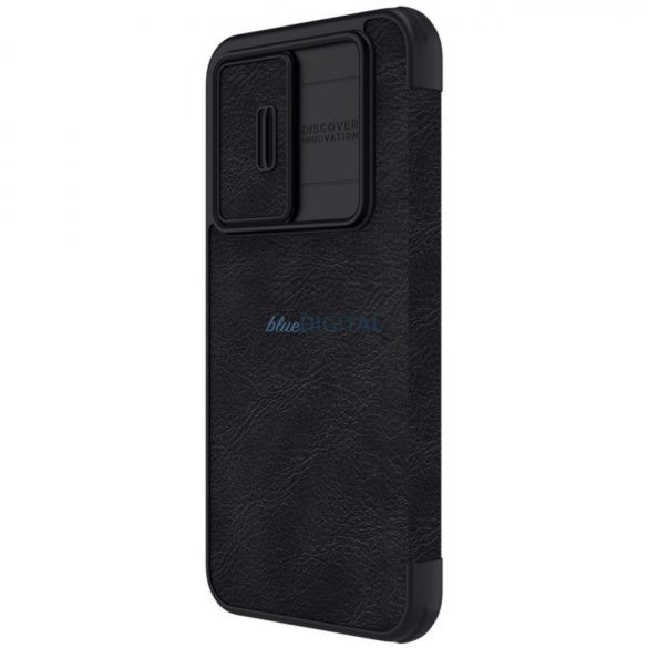 Nillkin Qin Leather Pro Case Samsung Galaxy A54 5G Flipes tok kameravédővel fekete