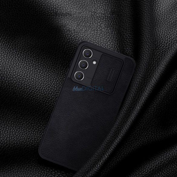Nillkin Qin Leather Pro Case Samsung Galaxy A54 5G Flipes tok kameravédővel fekete