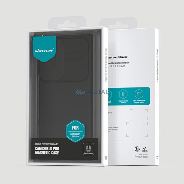 Nillkin CamShield Pro Magnet Case Cover Samsung Galaxy S23 Ultra MagSafe kameravédővel fekete tok
