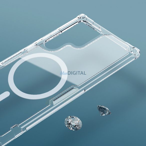 Nillkin Nature Pro Magnet Case Cover Samsung Galaxy S23 Ultra MagSafe páncélozott borítással fehér tok