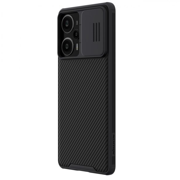 Xiaomi Redmi Note 12 Turbo / Xiaomi Poco F5 Armor tok kameravédővel Nillkin CamShield Pro tok - Fekete