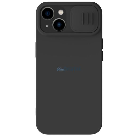 Nillkin CamShield Silky szilikon tok iPhone 15 Plus készülékhez kamerafedéllel - fekete