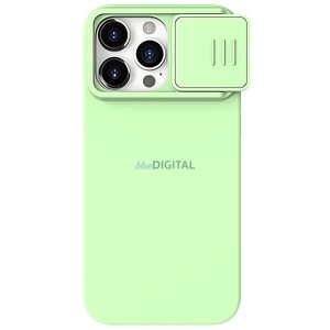 Nillkin CamShield Silky szilikon tok iPhone 15 Pro készülékhez kameratartóval - menta színű