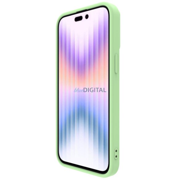 Nillkin CamShield Silky szilikon tok iPhone 15 Pro készülékhez kameratartóval - menta színű