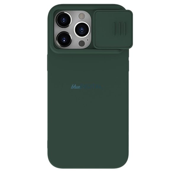 Nillkin CamShield Silky szilikon tok iPhone 15 Pro készülékhez kamerafedéllel - zöld