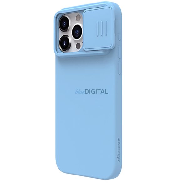 Nillkin CamShield Silky szilikon tok iPhone 15 Pro készülékhez kamerafedéllel - kék