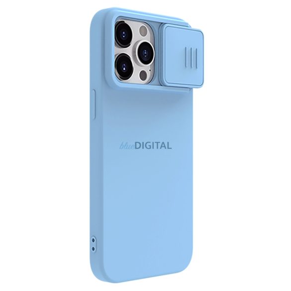 Nillkin CamShield Silky szilikon tok iPhone 15 Pro készülékhez kamerafedéllel - kék