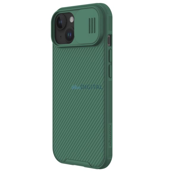 Nillkin CamShield Pro mágneses tok iPhone 15 kamera védőtok - zöld