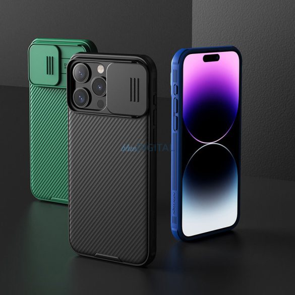 Armor tok Nillkin CamShield Pro mágneses tok iPhone 15 Pro készülékhez kameratartóval - fekete