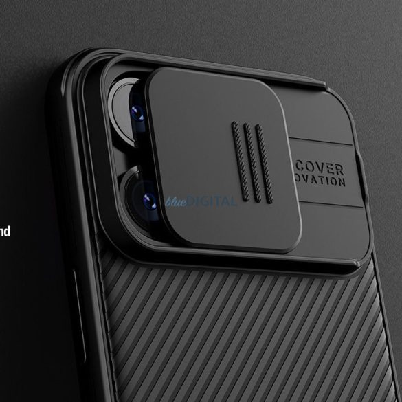 Armor tok Nillkin CamShield Pro mágneses tok iPhone 15 Pro készülékhez kameratartóval - fekete