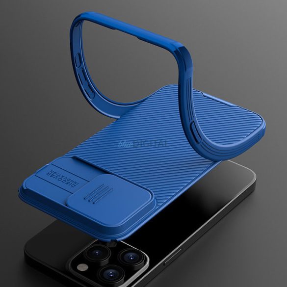 Armor tok Nillkin CamShield Pro mágneses tok iPhone 15 Pro készülékhez kameratartóval - kék