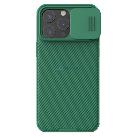 Armor Nillkin CamShield Pro mágneses tok iPhone 15 Pro készülékhez kamerafedéllel - zöld