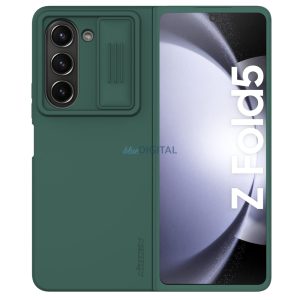 Nillkin CamShield Silky szilikon tok Samsung Galaxy Z Fold 5 kamerafedéllel - sötétzöld